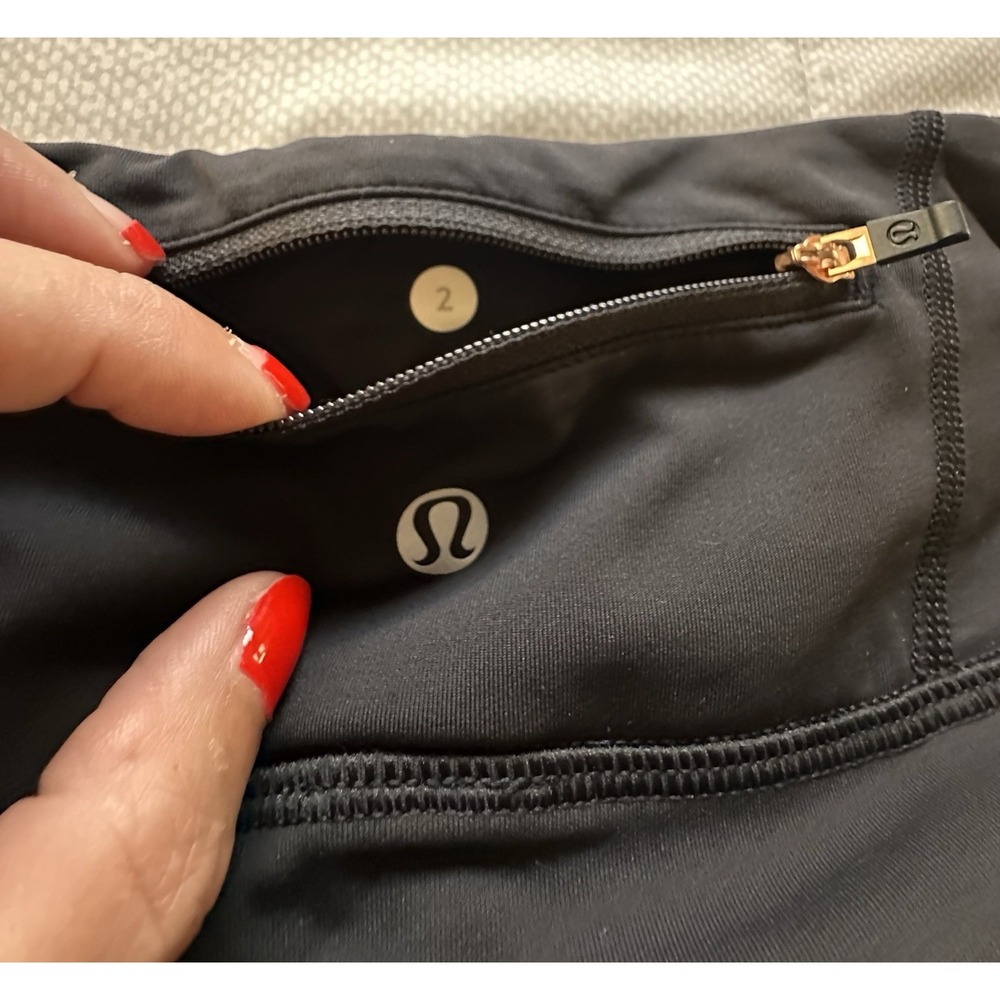 Lululemon Leggings Bundle Set of 5 Lot Black All Size 2 Cropped Mesh Back Pocket - Picture 16 of 16